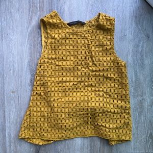 Zara Basic Yellow Tank Top - Size S